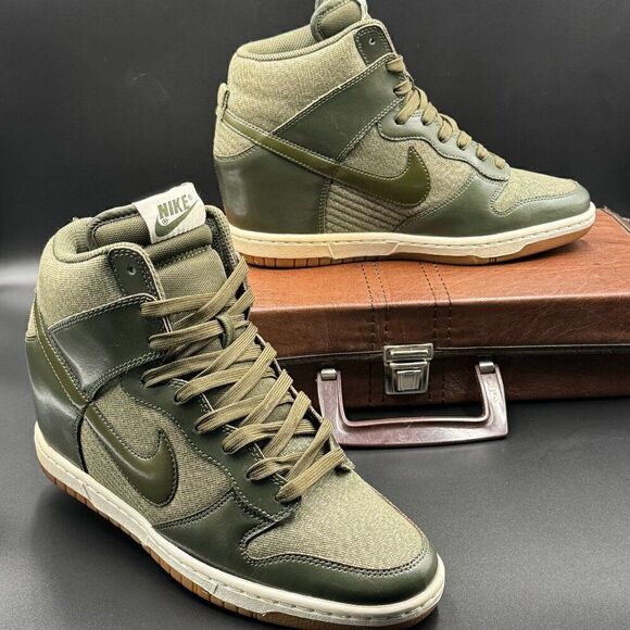 Nike Wmns Dunk Sky Hi Wedge - Khaki Gum - Picture 1 of 10